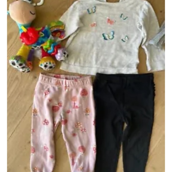 Baby Girl 12-18 Months Lot Bundle H&M Ruffle Toys Butterfly Top - Picture 6 of 10